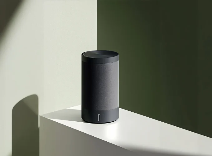 Sleek Speaker on Minimalist Surface