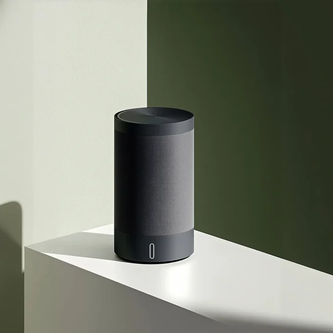 Sleek Speaker on Minimalist Surface